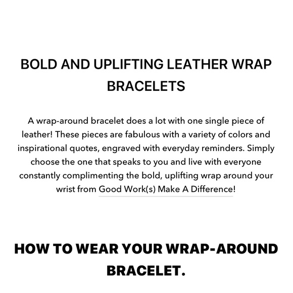 Wrap around leather bracelet - Picture 3 of 5